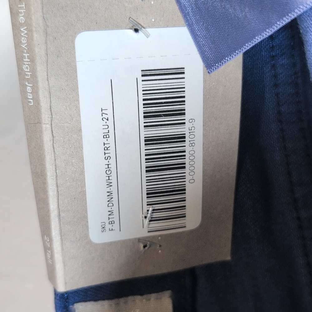 Everlane The Way-High Jean Straight Blue Dyed 27 Tall - Picture 2 of 12